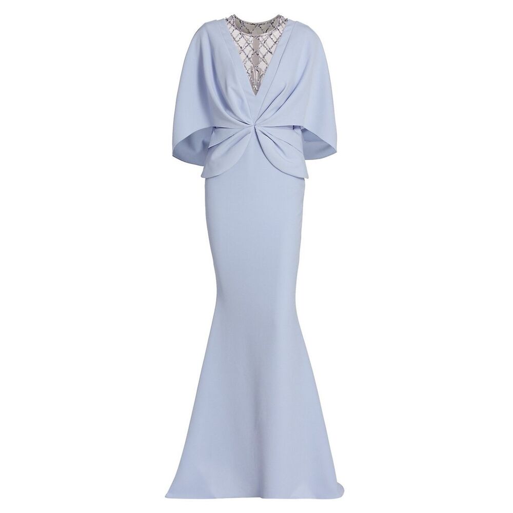 NWT Safiyaa Asin Soft Sky Long Dress Size FR42 / US10 $2515